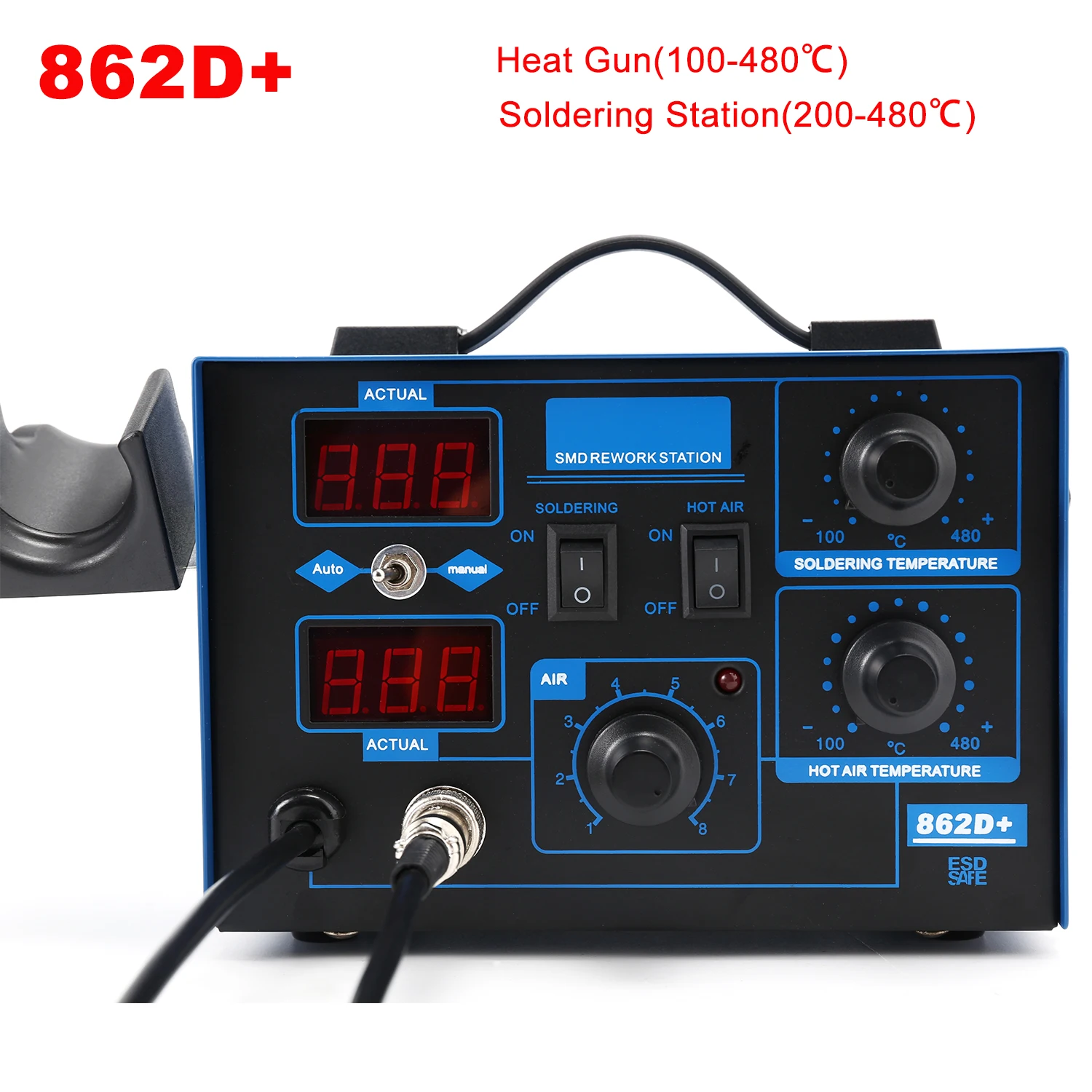 862D+ Soldering Station 2 In 1 - 2 In 1 Soldering Rework Station 750W 评论和价格