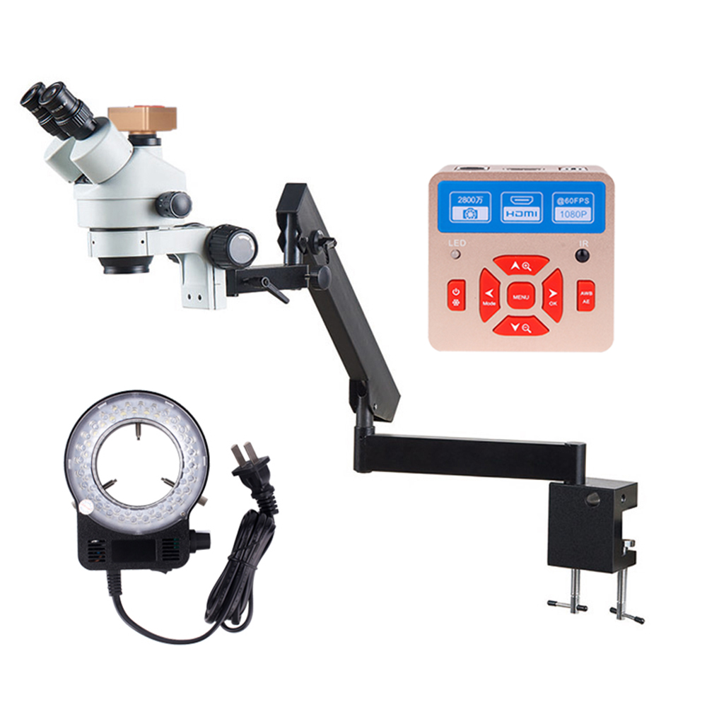 Flexible Arm Fixation Clamp Mi - Trinocular Stereo Microscope 7X-45X 评论和价格