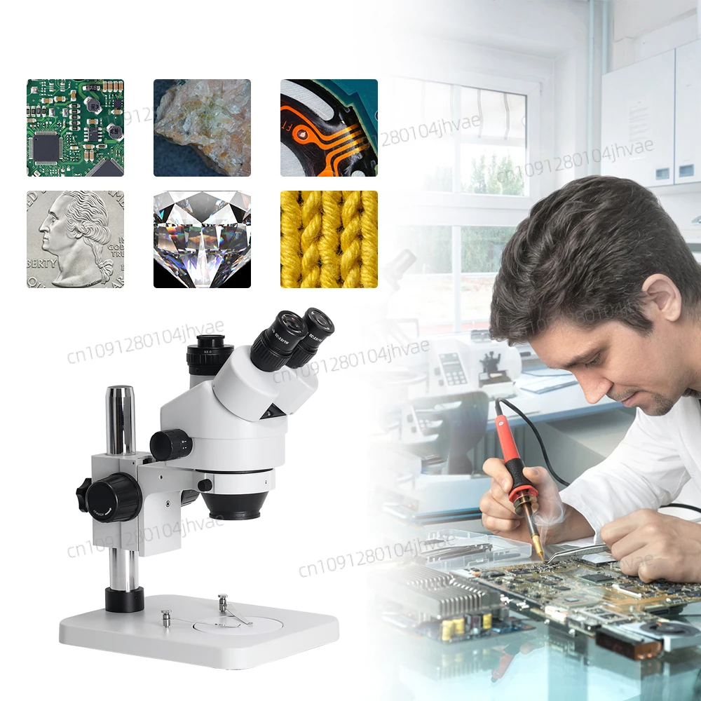 2025 NEW Real Photo 3.5X-45X   - Trinocular Stereo Microscope 7X-45X 评论和价格