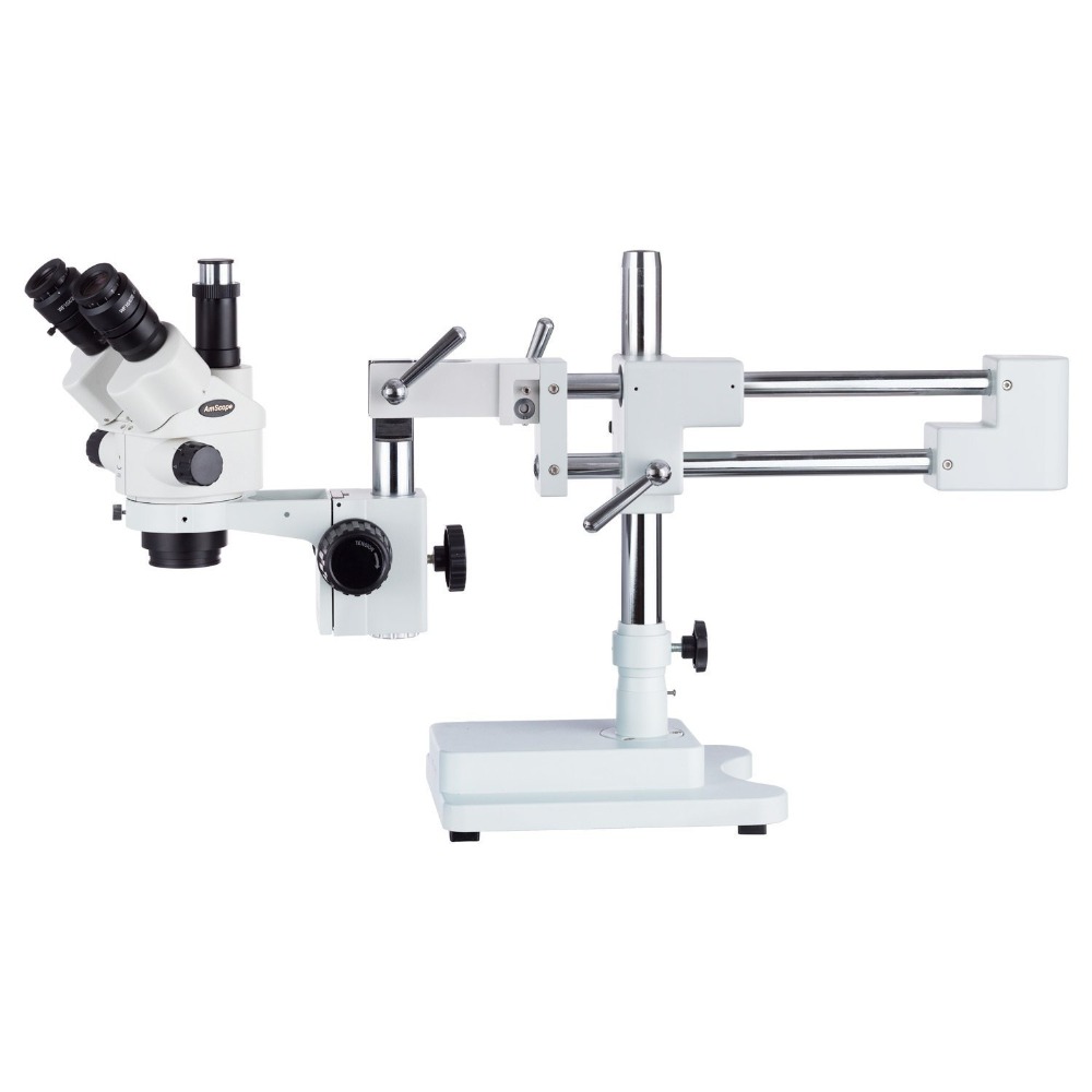 AmScope SM-4 Series Simul-Foca - Trinocular Stereo Microscope 7X-45X 评论和价格