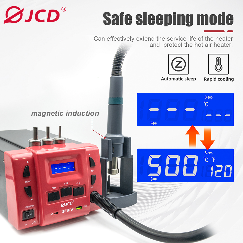 JCD 861DW Hot Air Gun 1000W Hi - Hot Air Rework Station 861Dw 评论和价格
