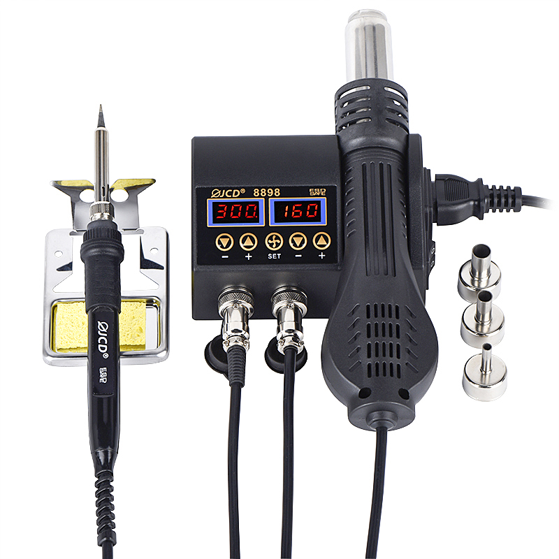 JCD 2 in 1 8898 Soldering Stat - 2 In 1 Soldering Rework Station 750W 评论和价格